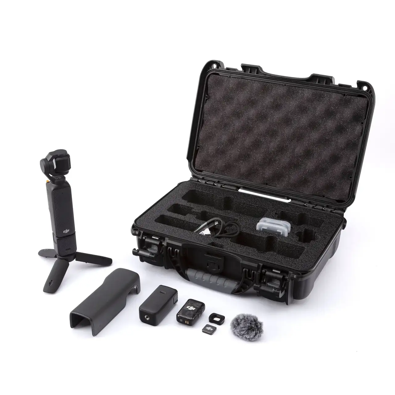 JunZhiJia 909 DJI Osmo Pocket 3 Black with Osmo accessories top view