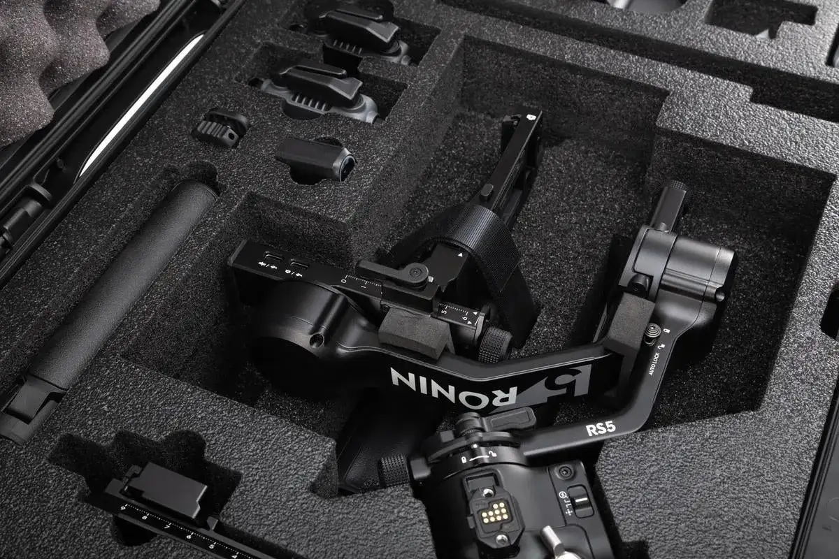RONIN stabilizer in a foam-lined case