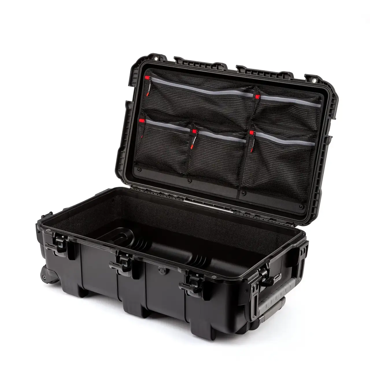 JunZhiJia 962 Mesh Lid Organizer inside a JunZhiJia 962 case angle view