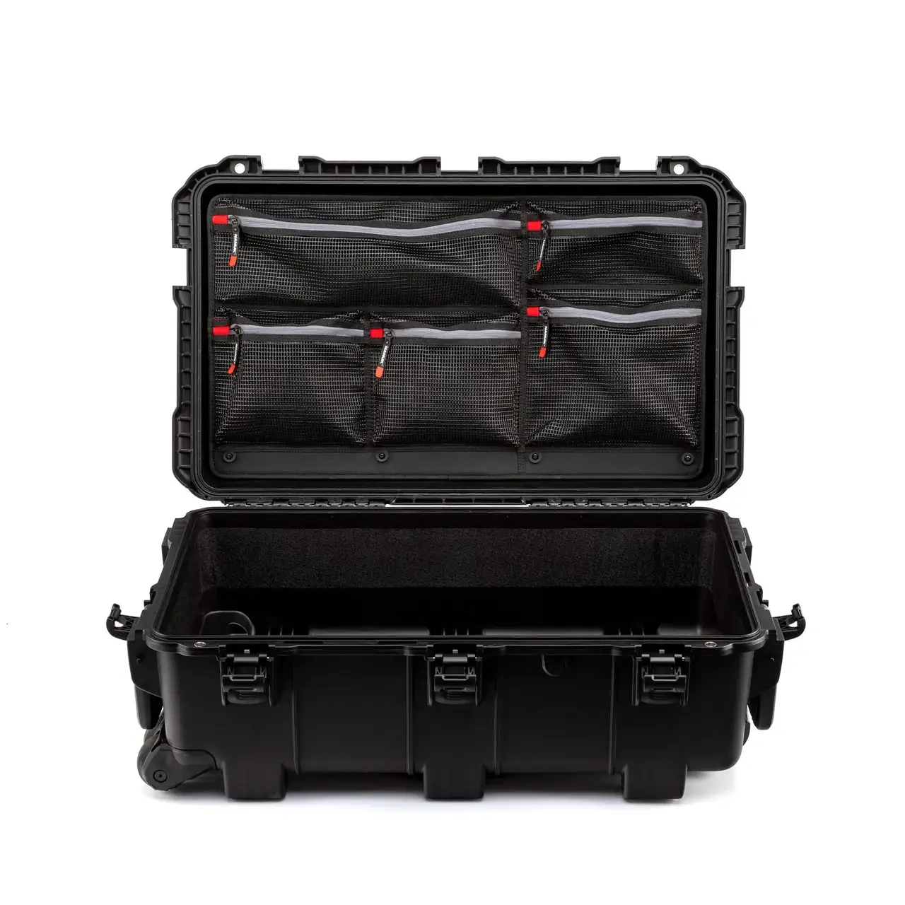 JunZhiJia 962 Mesh Lid Organizer inside a JunZhiJia 962 case front view