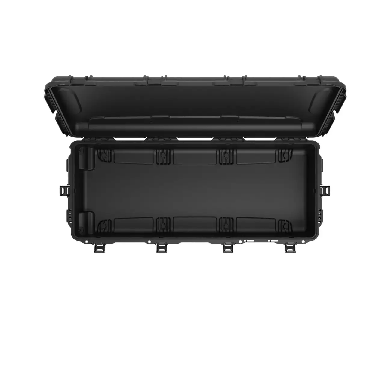 Black protective case on a white background Black protective case on a white background
