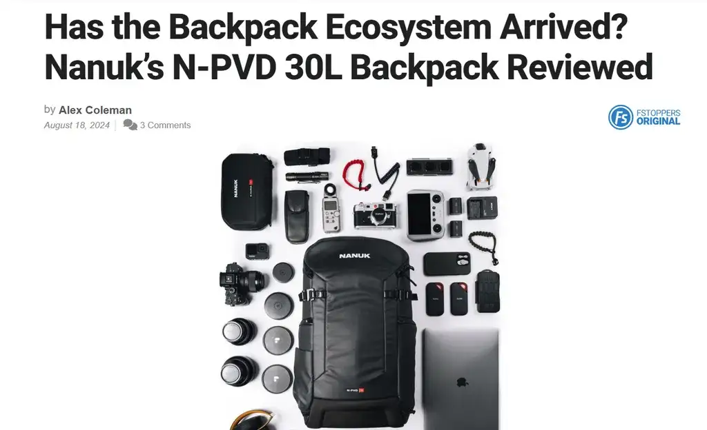 Article about JunZhiJia PVD 30L from Fstoppers