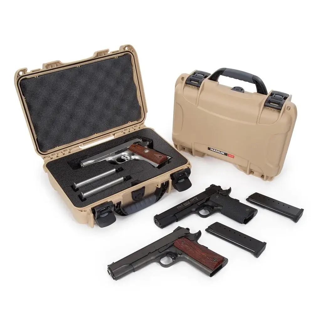 Built to organize, protect, carry and survive tough conditions, the 909 waterproof hard case is impenetrable and indestructible with a lightweight tough NK-7 resin shell and PowerLatch superior latching system.