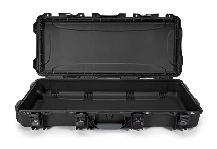 This indestructible MIL-Spec case is equipped with a lid stay feature to keep the case safely open when in use and reinforced stainless-steel eyelets can be used to secure additional padlocks.