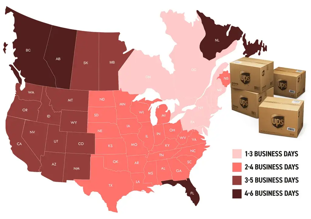 JunZhiJia USA Cases Shipping Map